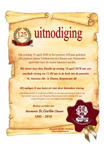 CHAAMSE HARMONIE (125) VIERT OPRICHTINGSDAG MET MUZIKALE MIS !