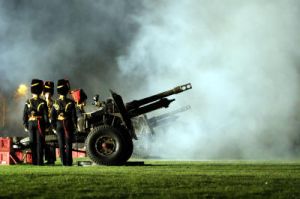 100 jaar Harmonie: Kanonnen op het Chaamse Marktplein